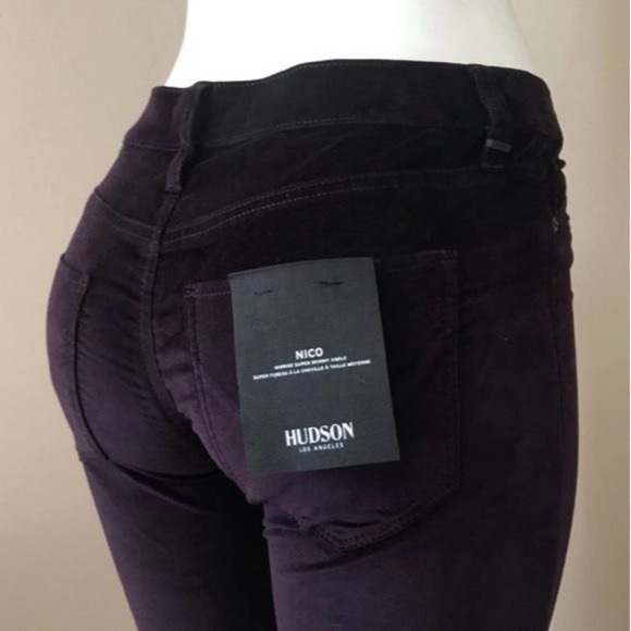 Hudson Skinny Burgundy Maroon Pants NWT Size‎ 26 - Picture 4 of 5